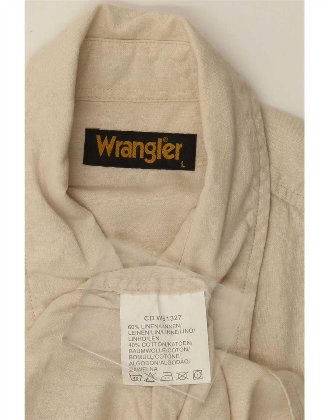 WRANGLER Muška košulja kratkih rukava Large Beige Lan