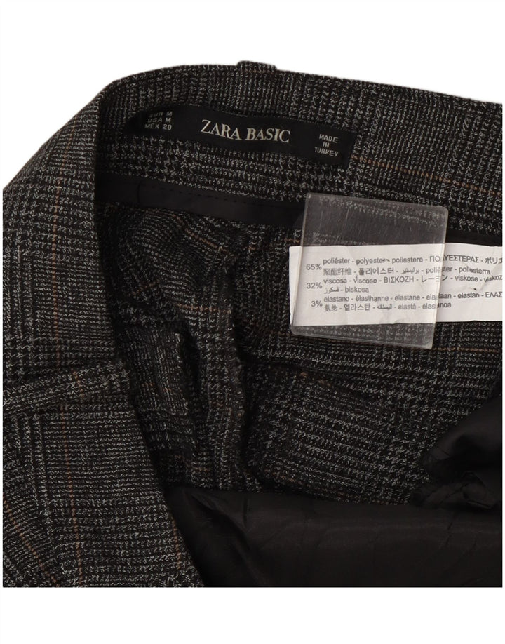 Zara ženske skraćene hlače srednje veličine W28 L24 sivi karirani poliester