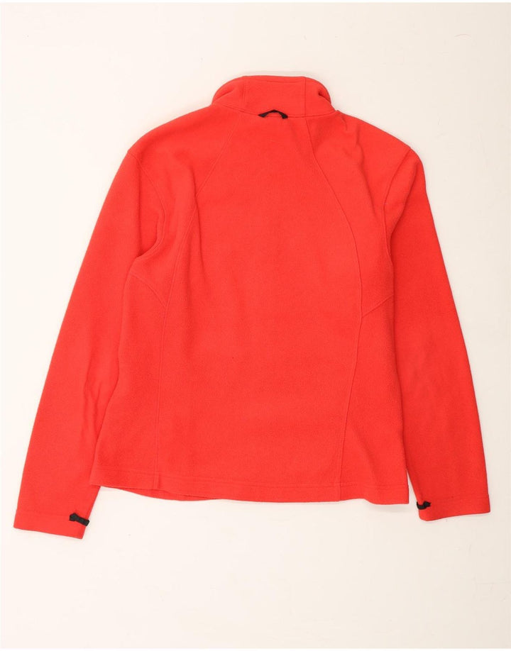 JACK WOLFSKIN Womens Fleece Jumper UK 12 Medium Red Polyester Vintage Jack Wolfskin and Second-Hand Jack Wolfskin from Messina Hembry 