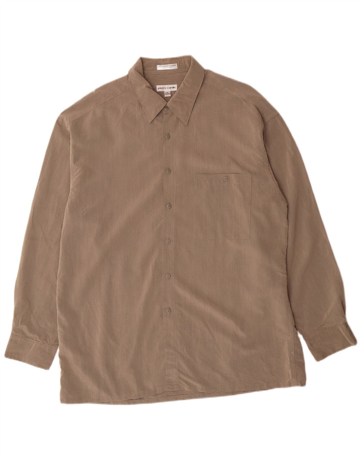 Pierre Cardin muška košulja veličina 17 17 1/2 XL siva točkasta svila