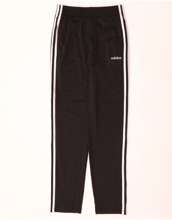 ADIDAS Boys Tracksuit Trousers 14-15 Years  Black Polyester