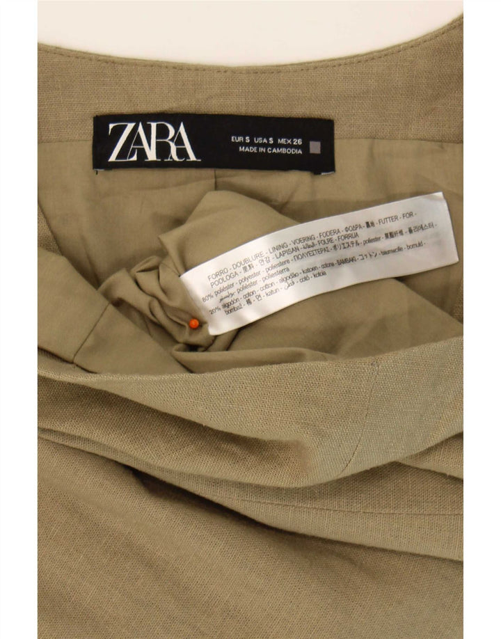 Zara ženski prsluk UK 10 mali kaki poliester