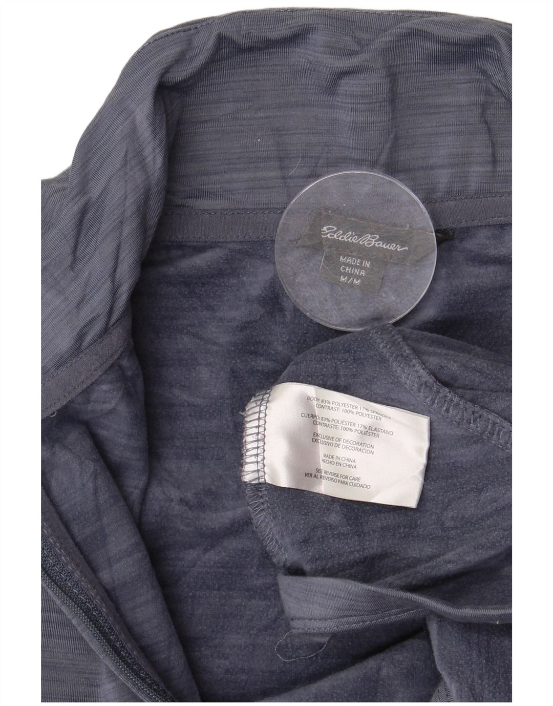 Eddie Bauer Ženska majica s dugim rukavima i izrezom s patentnim zatvaračem UK 14 srednje tamnoplava