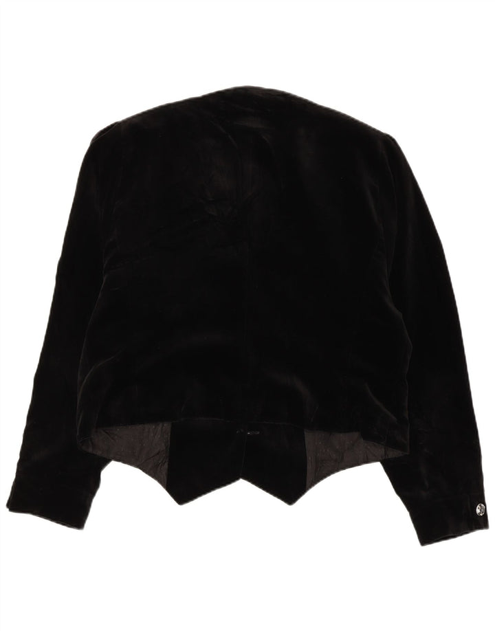 HAMMERSCHMID Ženska baršunasta jakna sa 3 gumba EU 42 Veliki crni pamuk