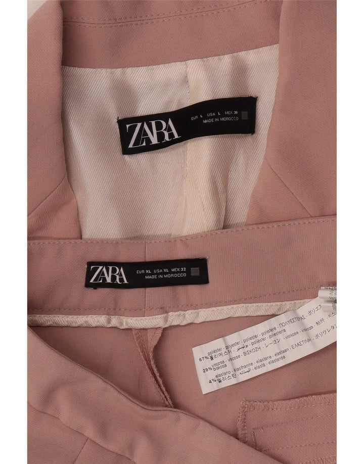 Zara žensko dvodijelno odijelo s 2 gumba UK 16 Veliko W32 L31 Ružičasti poliester
