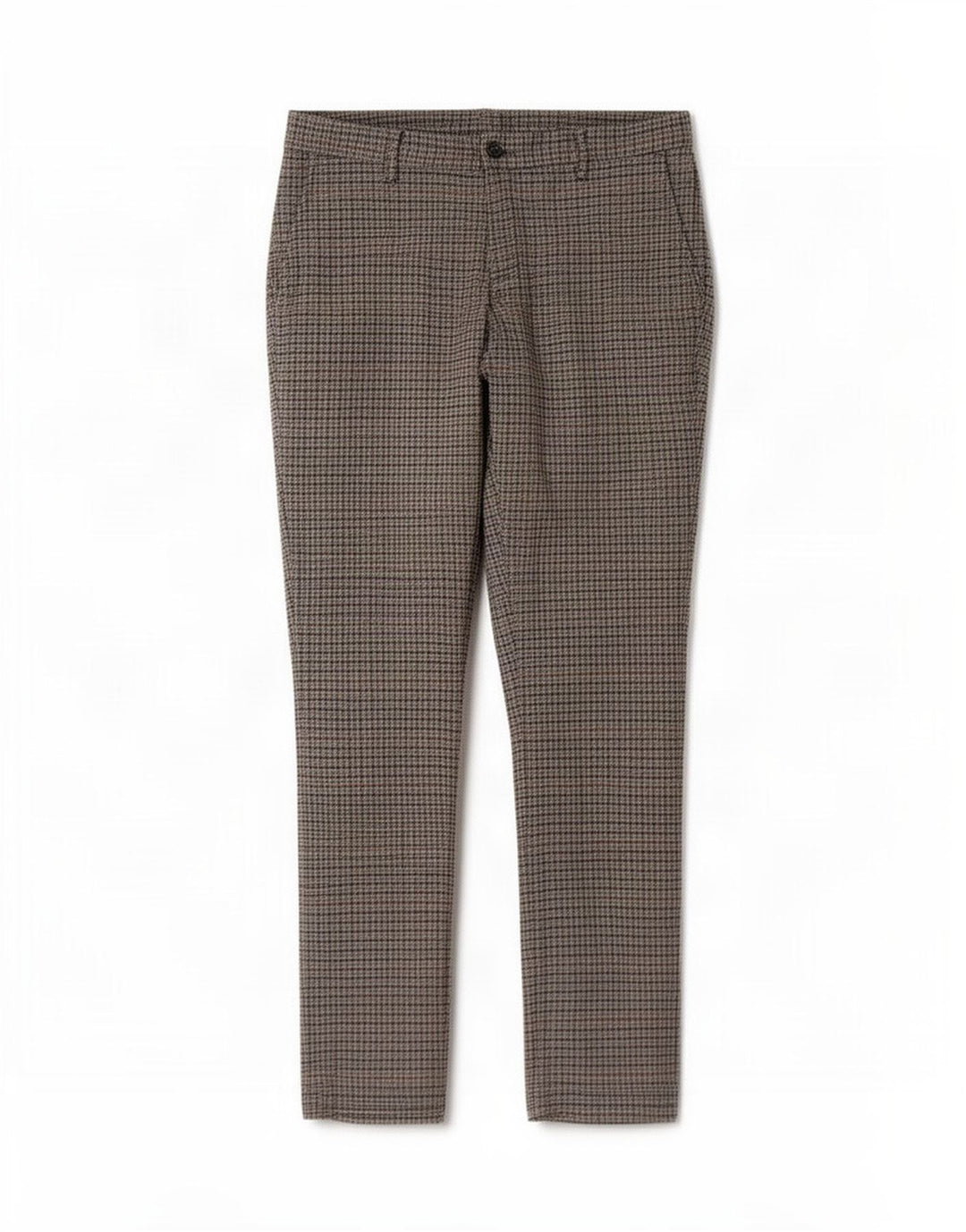 Benetton muške hlače ravnog odijela IT 48 Srednje W34 L34 Siva Houndstooth