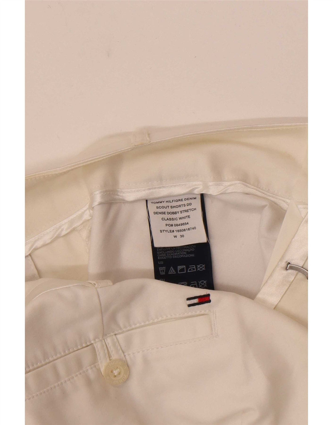 Tommy Hilfiger Ženske chino kratke hlače W30 Srednje bijeli pamuk