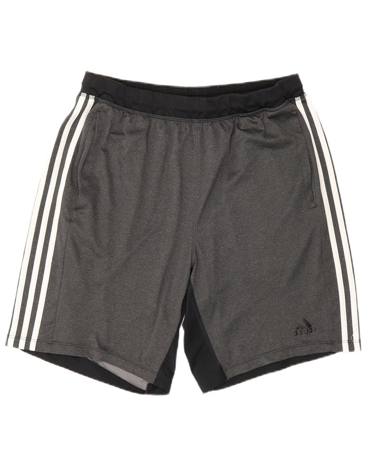 Adidas muške sportske kratke hlače Climalite Large Grey Colourblock Poliester