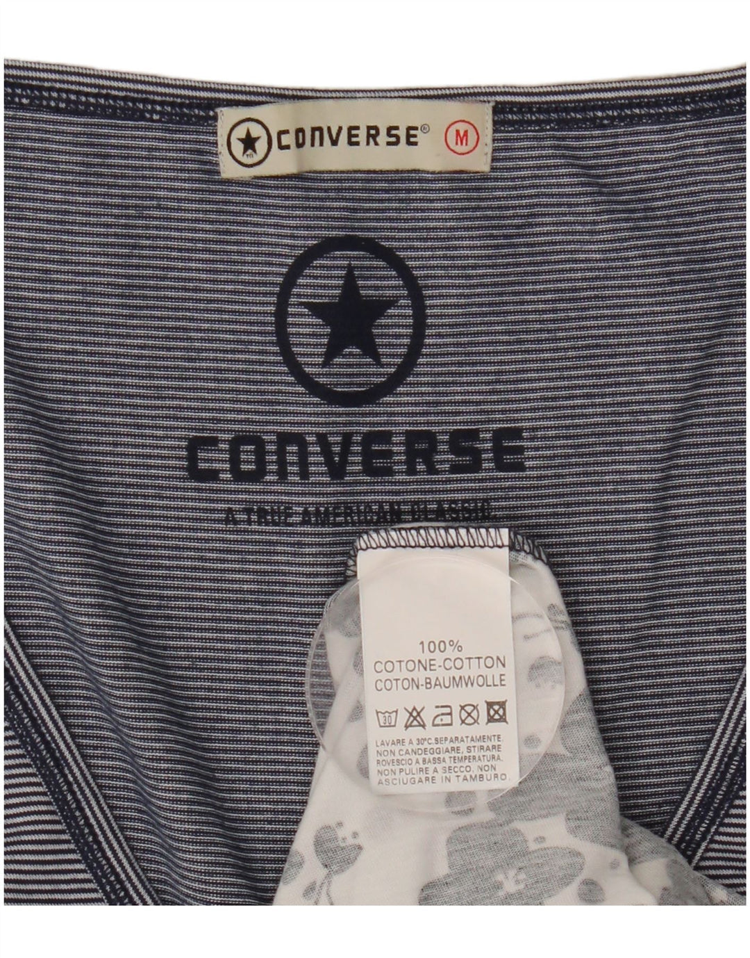 CONVERSE Ženski gornji dio bluze bez rukava UK 12 Srednje tamnoplavi cvjetni pamuk