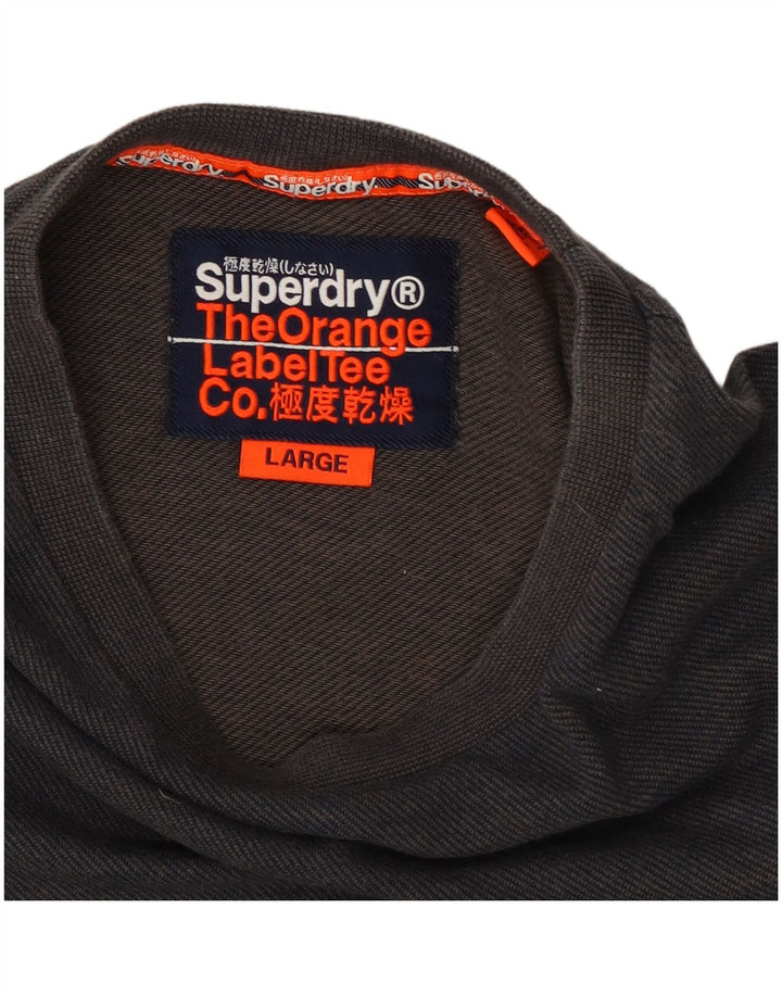 Superdry muška majica dugih rukava, veliki sivi pamuk
