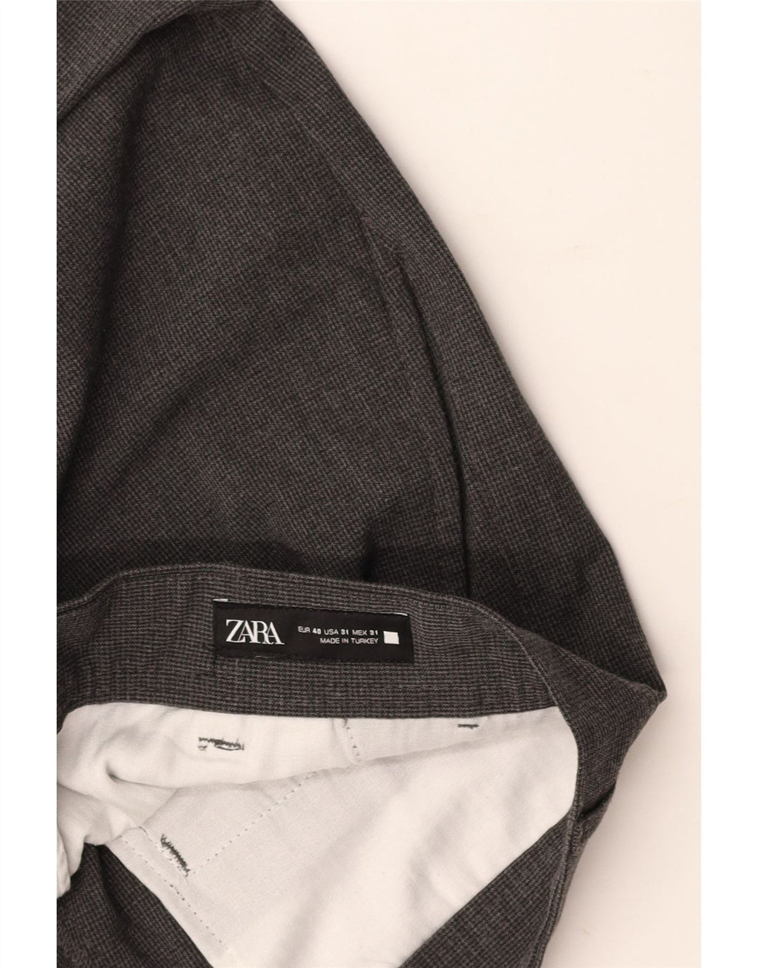 ZARA Mens Slim Chino Trousers EU 40 Medium W31 L28 Grey