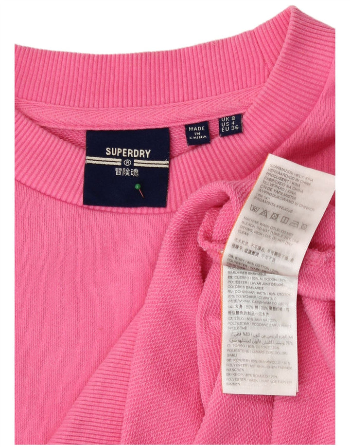 Superdry ženski džemperi velike veličine UK 8 Mali ružičasti pamuk