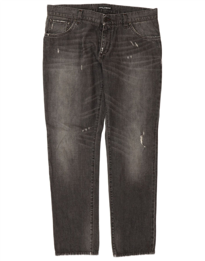 Ženske ravne traperice Dolce & Gabbana IT 50 XL W36 L32 sive