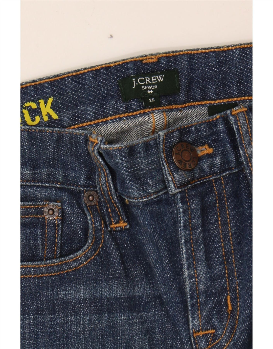 J. CREW Womens Stretch Slim Jeans W25 L31 Navy Blue Cotton Vintage J. Crew and Second-Hand J. Crew from Messina Hembry 