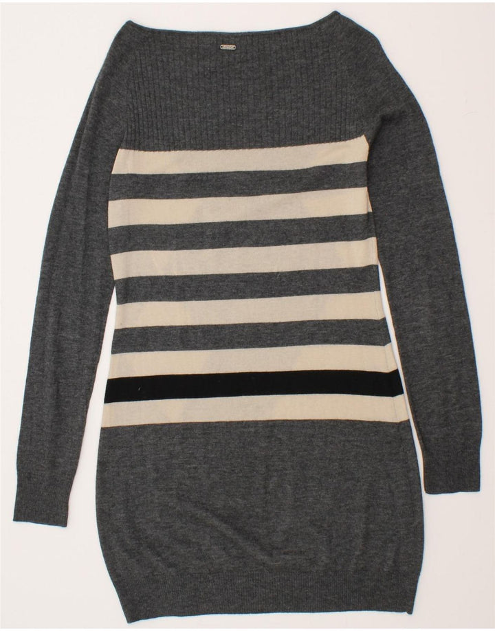 LIU JO Womens Jumper Dress UK 12 Medium Grey Geometric Vintage Liu Jo and Second-Hand Liu Jo from Messina Hembry 