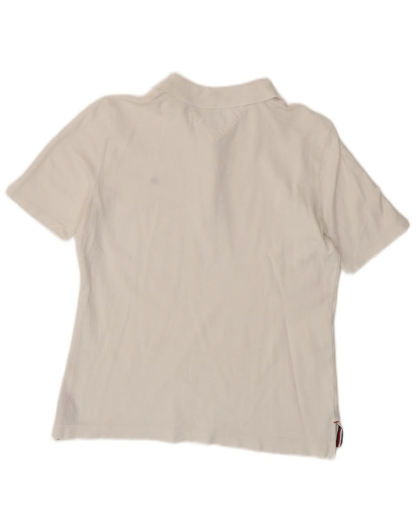 Tommy Hilfiger Womens Regular Fit Polo Shirt UK 10 Small White