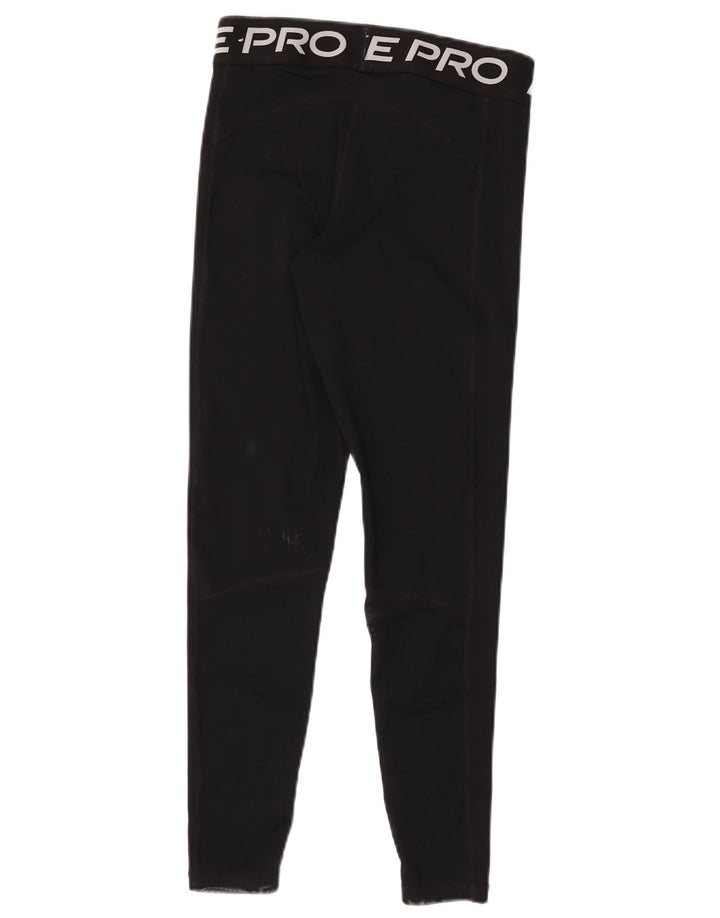 Nike Ženske Dri Fit Graphic Leggings UK 12 Srednje crni poliester