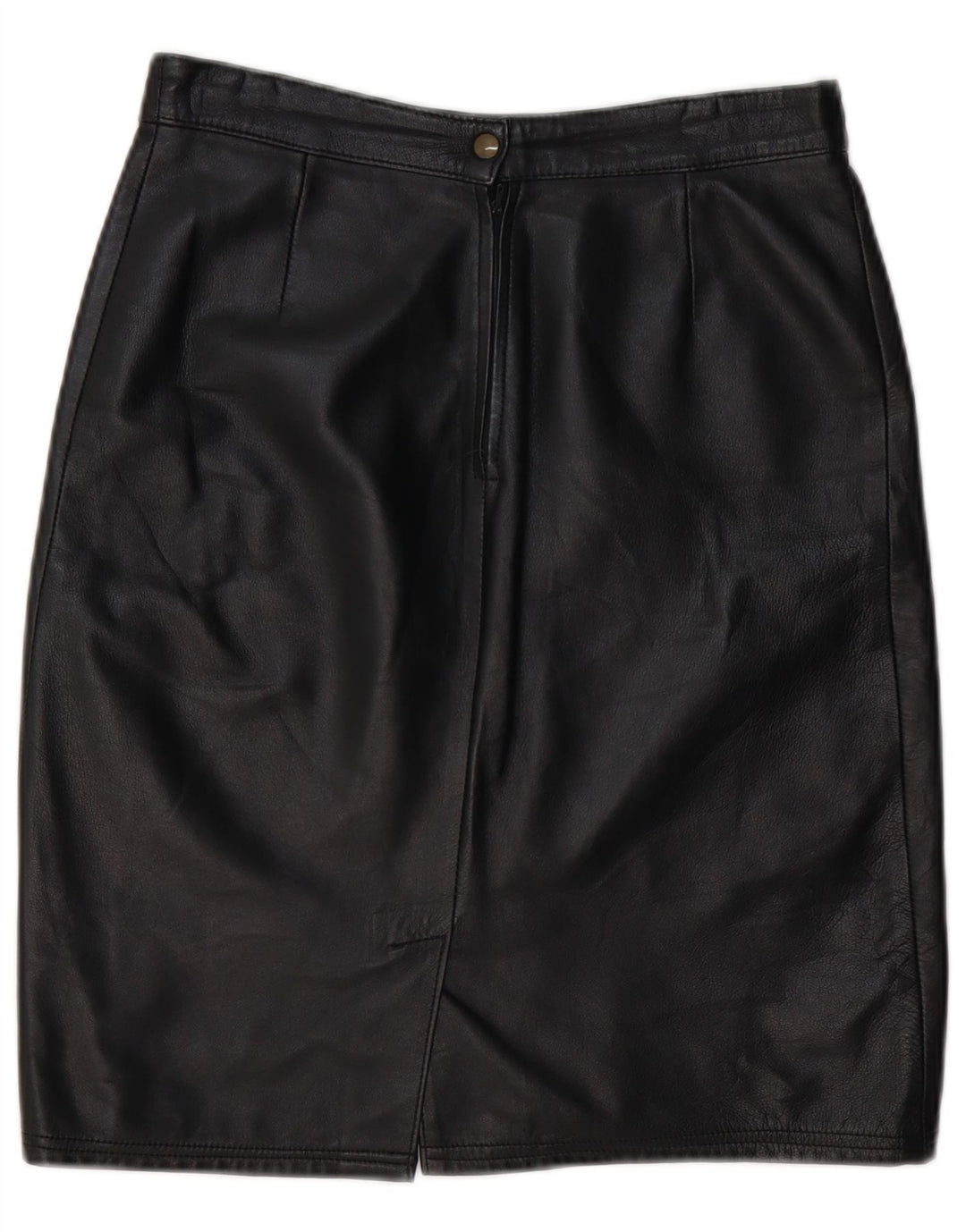 VINTAGE ženska kožna suknja IT 44 srednje W28 crna koža