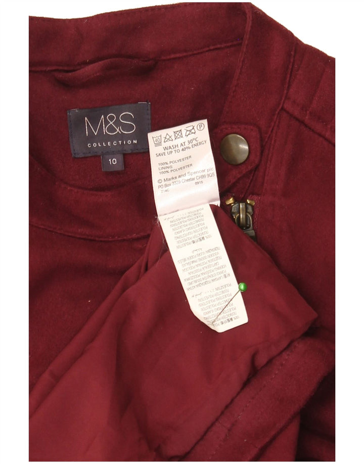 Marks & Spencer ženska biciklistička jakna UK 10 Mala bordo biciklistička jakna od poliestera