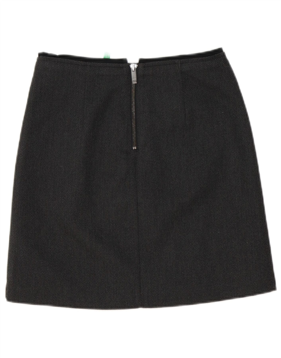 Benetton ženska mini suknja UK 6 XS W27 siva riblja kost poliester