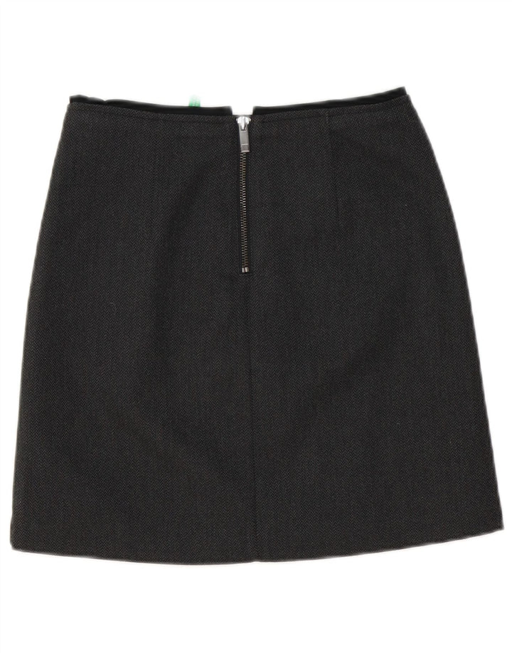 Benetton ženska mini suknja UK 6 XS W27 siva riblja kost poliester