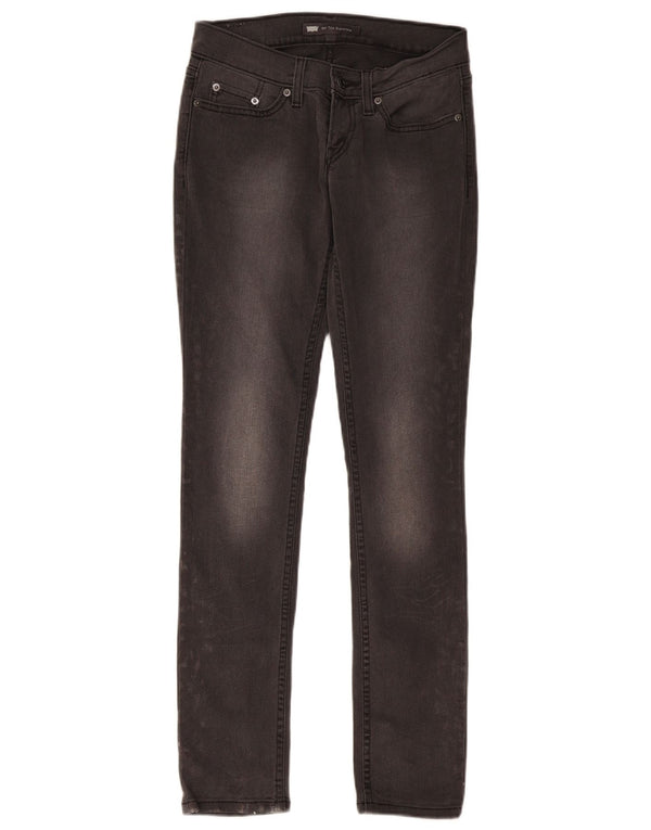 Levi's ženske 524 super niske uske traperice W29 L32 sivi pamuk