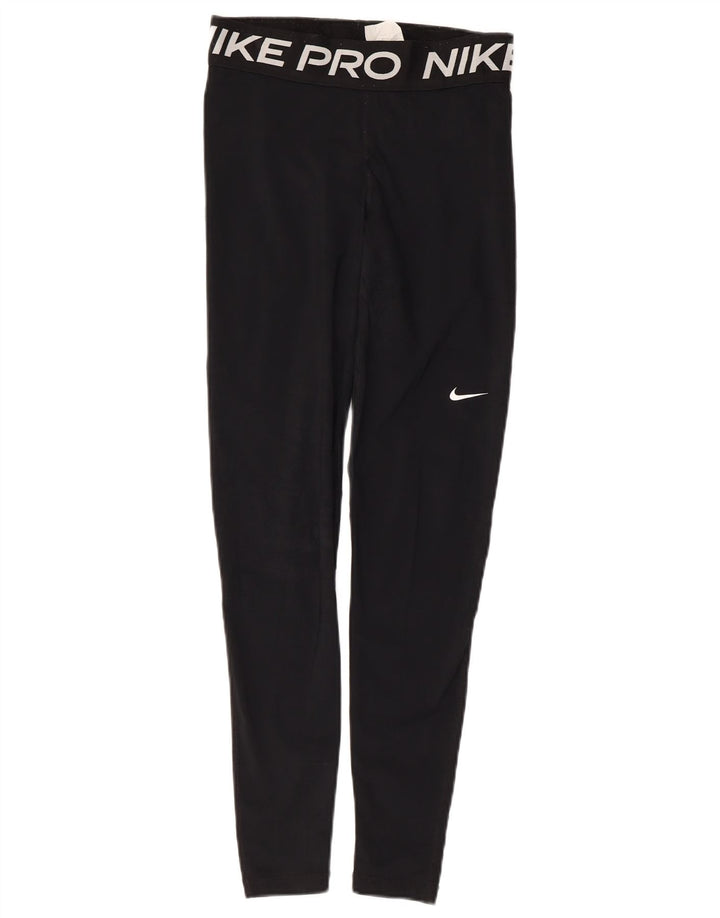 Nike ženske grafičke tajice UK 8 male crne poliesterske