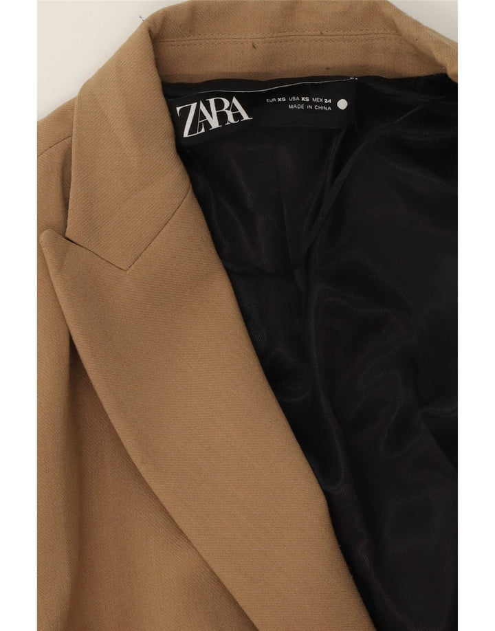 Zara ženska prevelika jakna s dvostrukim kopčanjem UK 6 XS bež