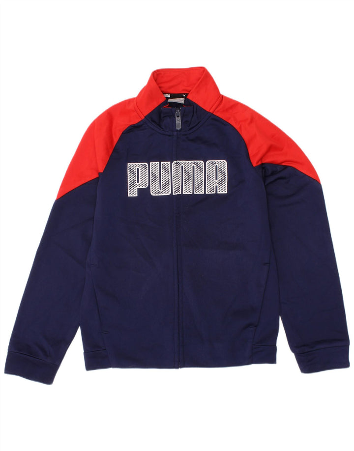 Gornja jakna trenirke Puma Boys Graphic 7-8 Years Navy Blue Colourblock