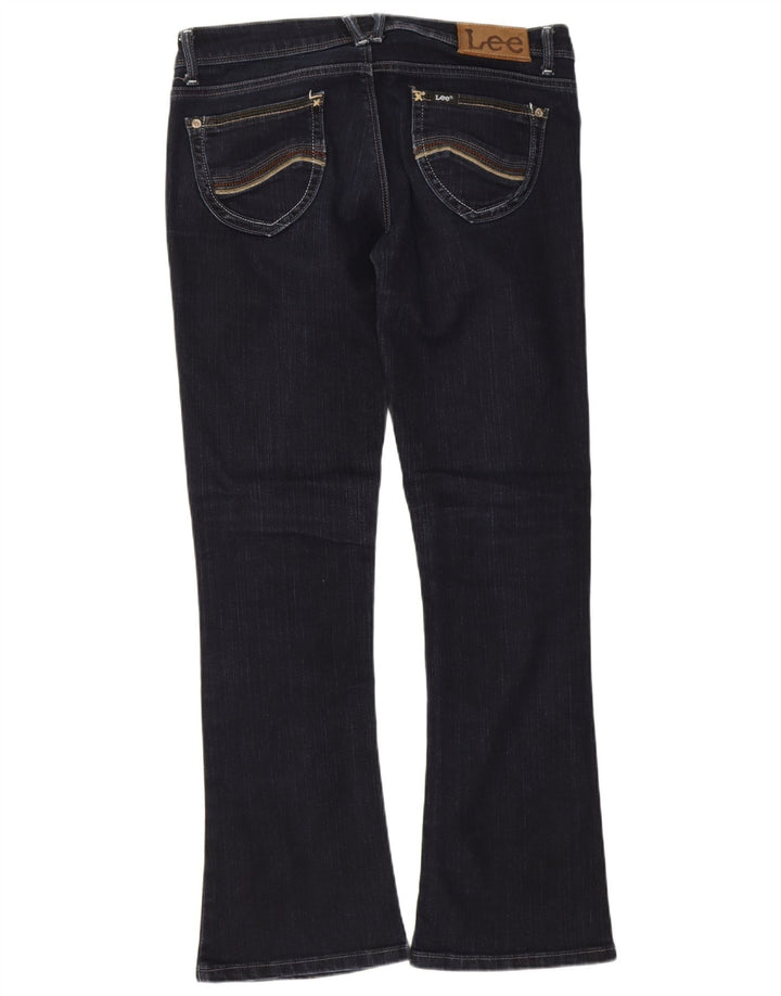 Ženske traperice Lee Bootcut W30 L30 tamnoplavi pamuk