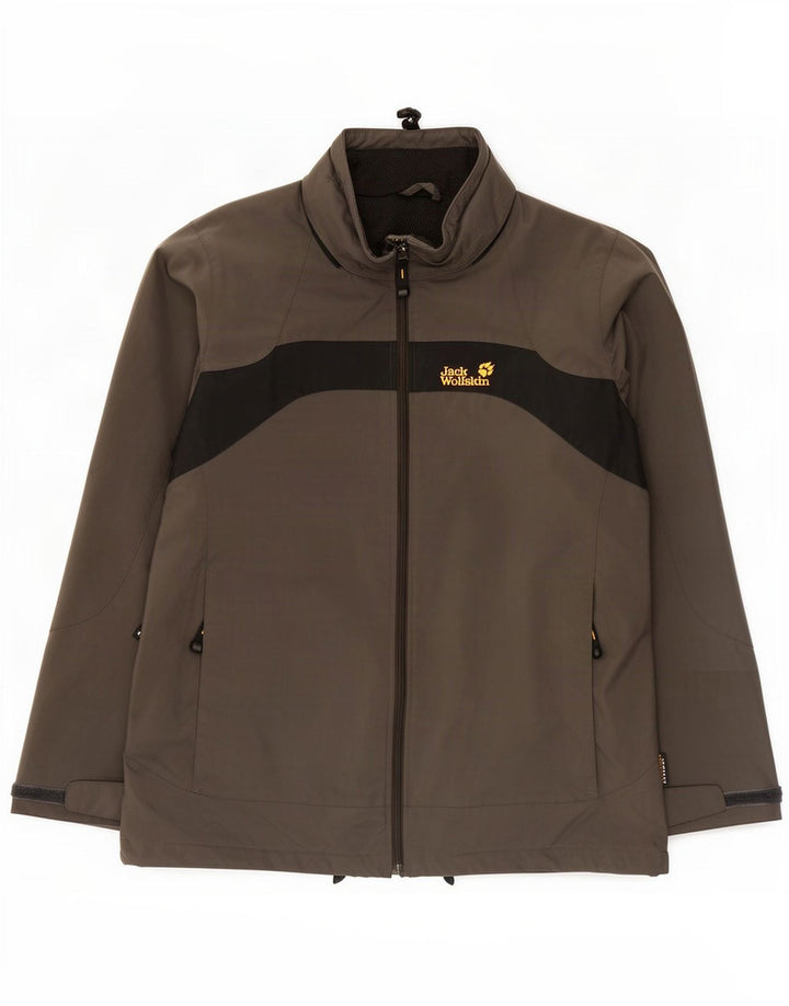 Jack Wolfskin muška kišna jakna UK 36/38 srednje siva poliamid u boji