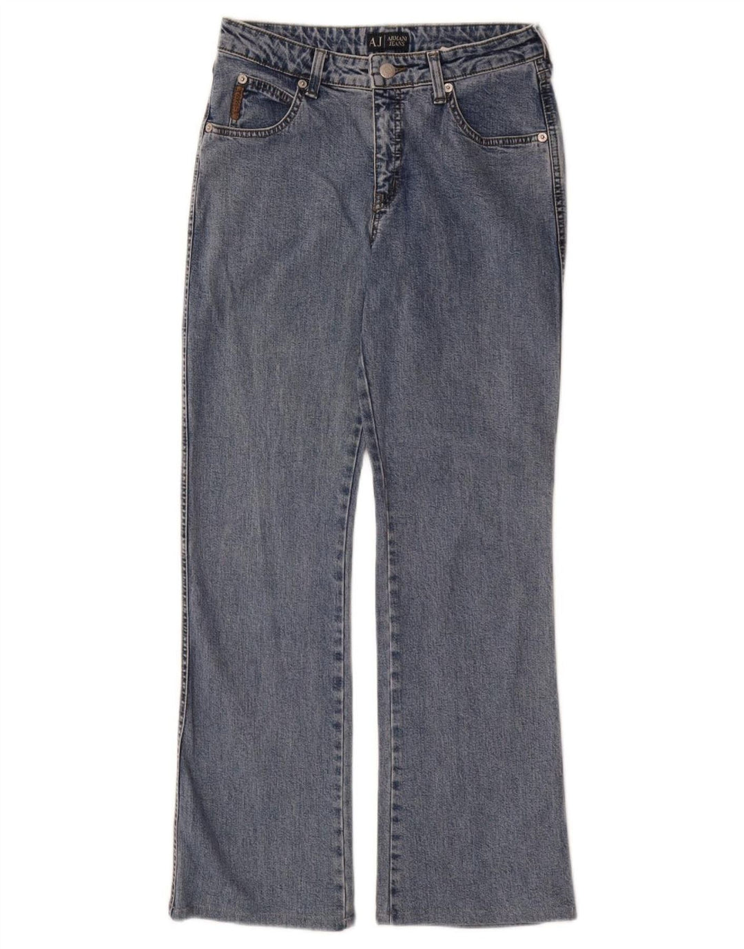 ARMANI Womens Bootcut Jeans W26 L28 Blue Cotton