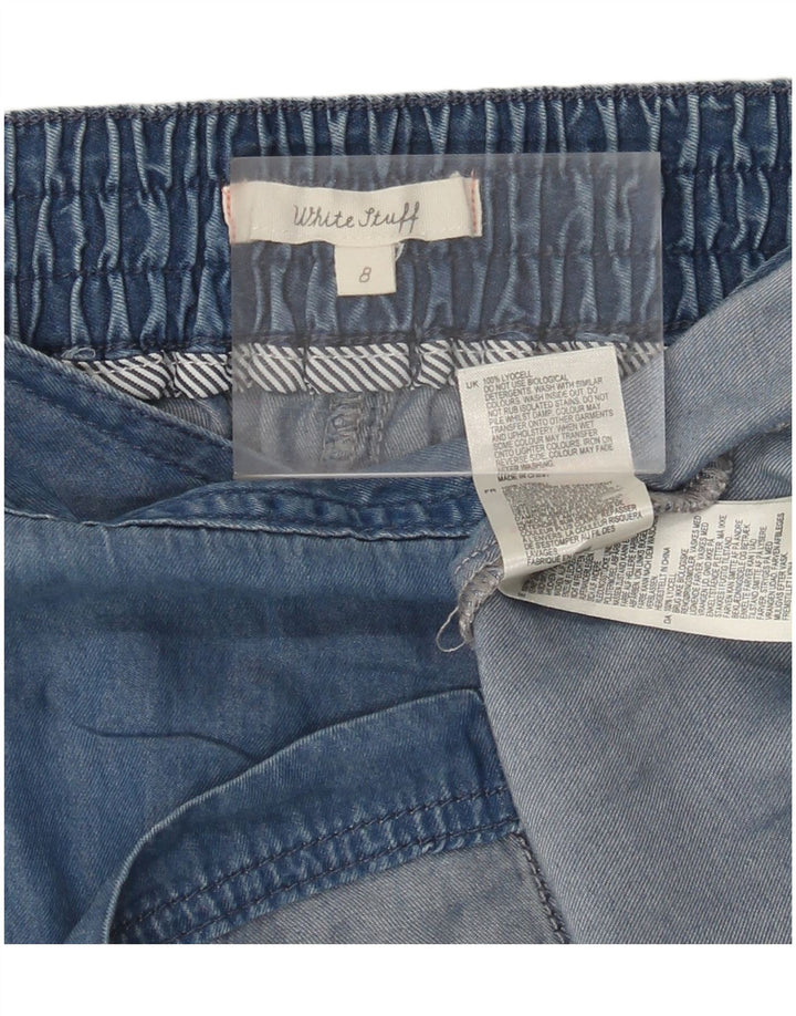 Bijela ženska traper suknja UK 8 Mala W28 plavi liocel