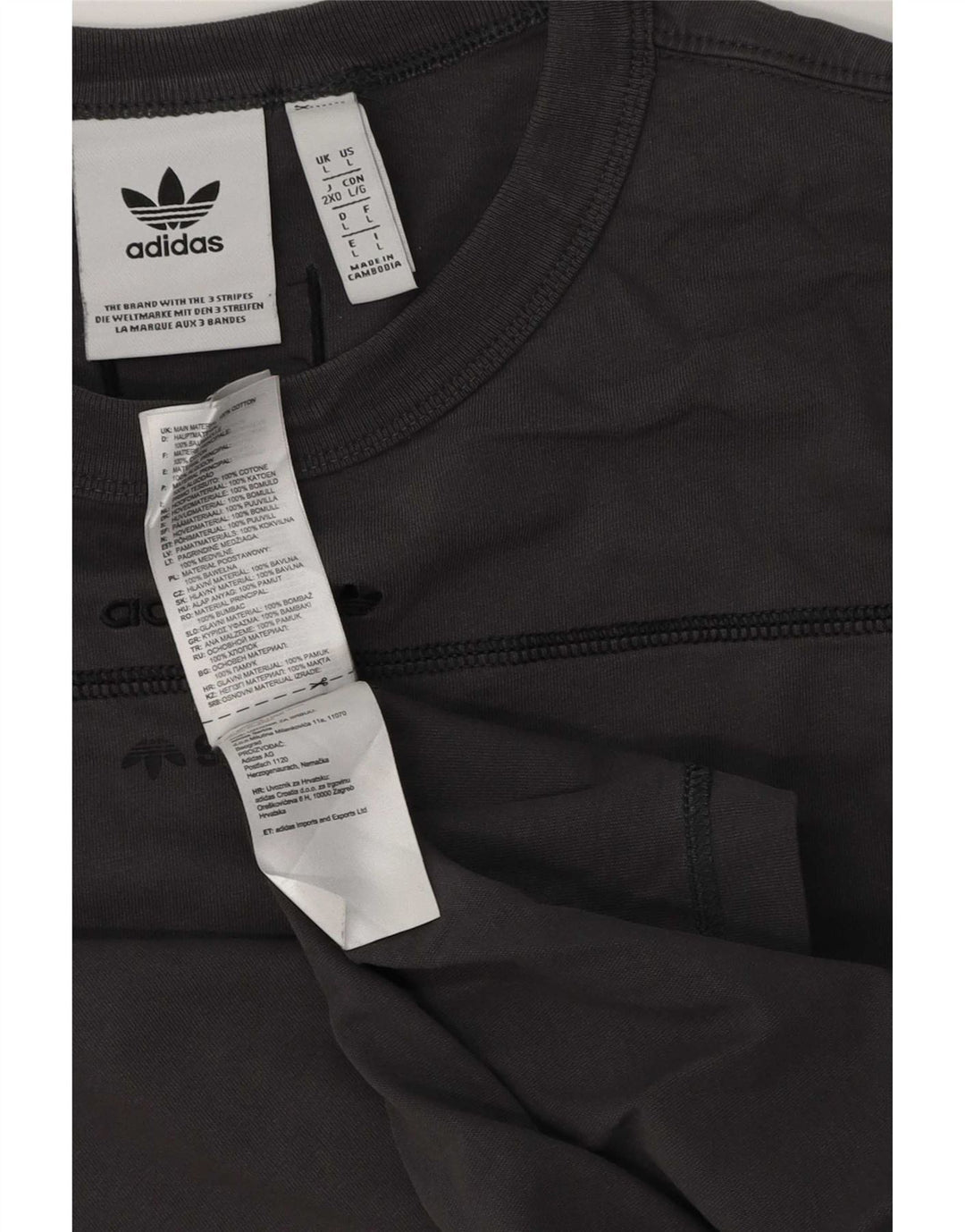 Adidas muška majica kratkih rukava, veliki sivi pamuk