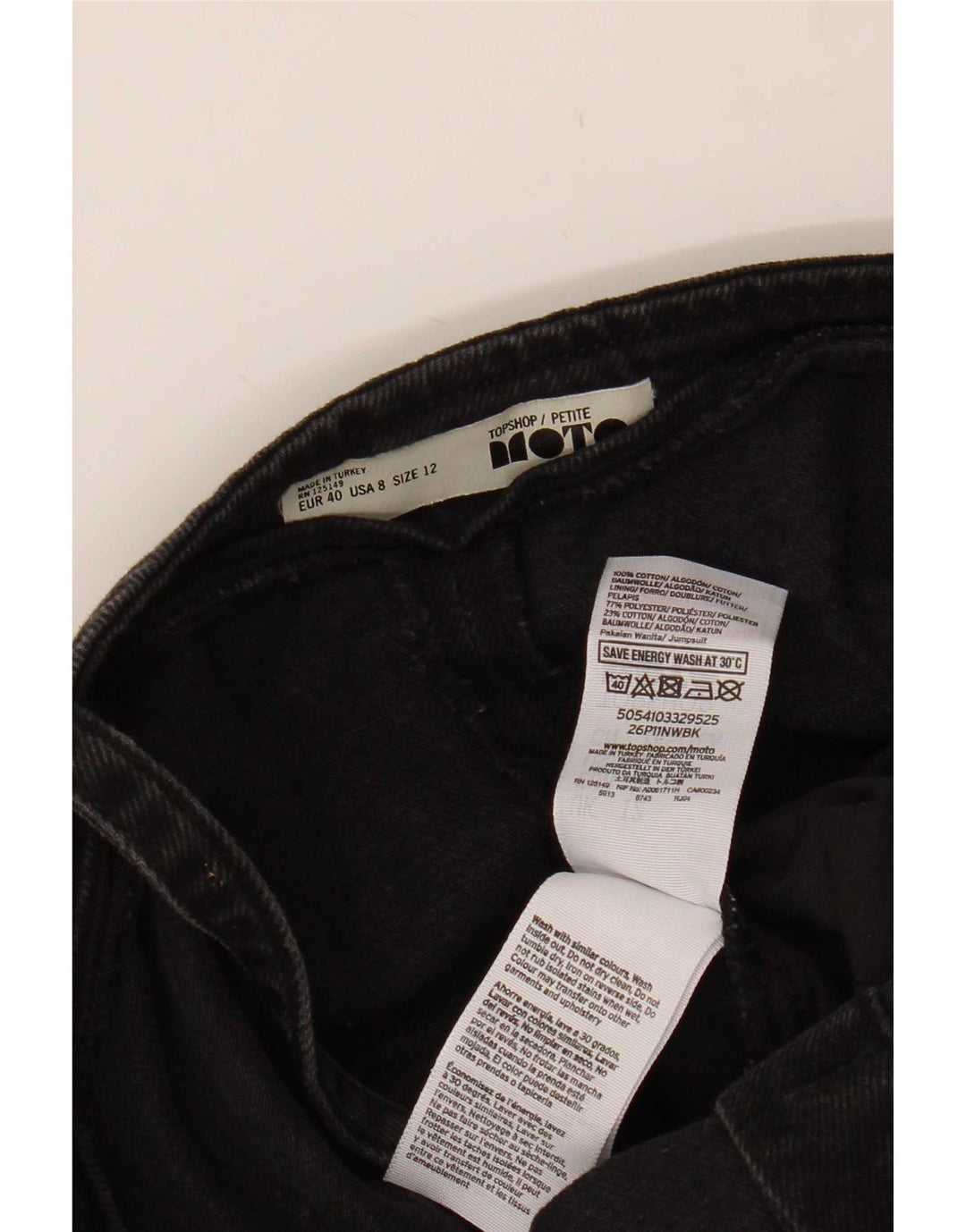 Topshop Ženski kombinezon UK 12 Medium Grey Cotton