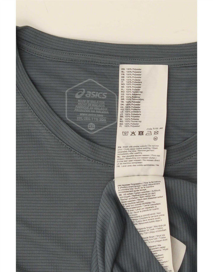 Asics muška majica kratkih rukava 2XL tamnoplavi poliester