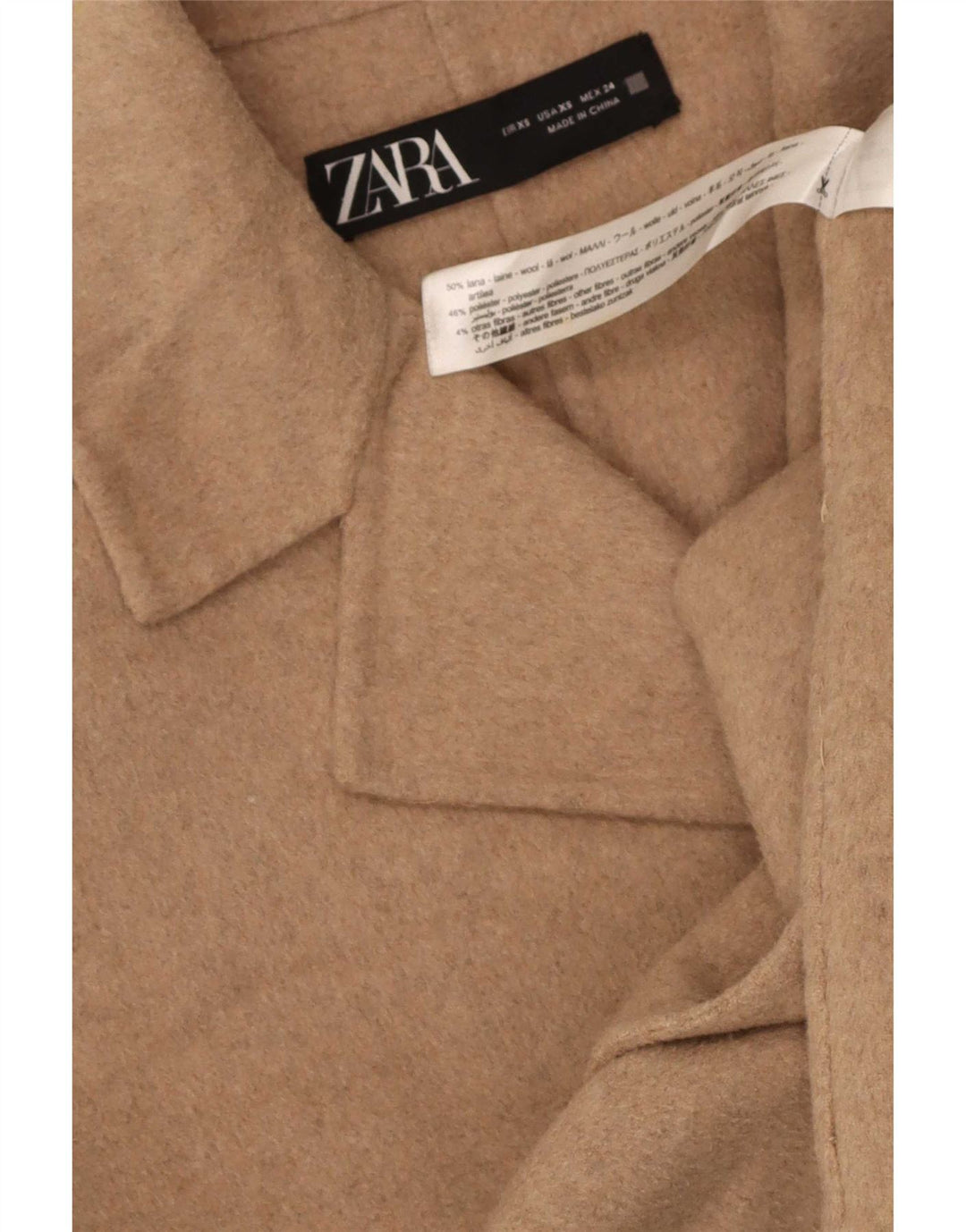 Zara ženski preveliki kaput UK 6 XS bež vune