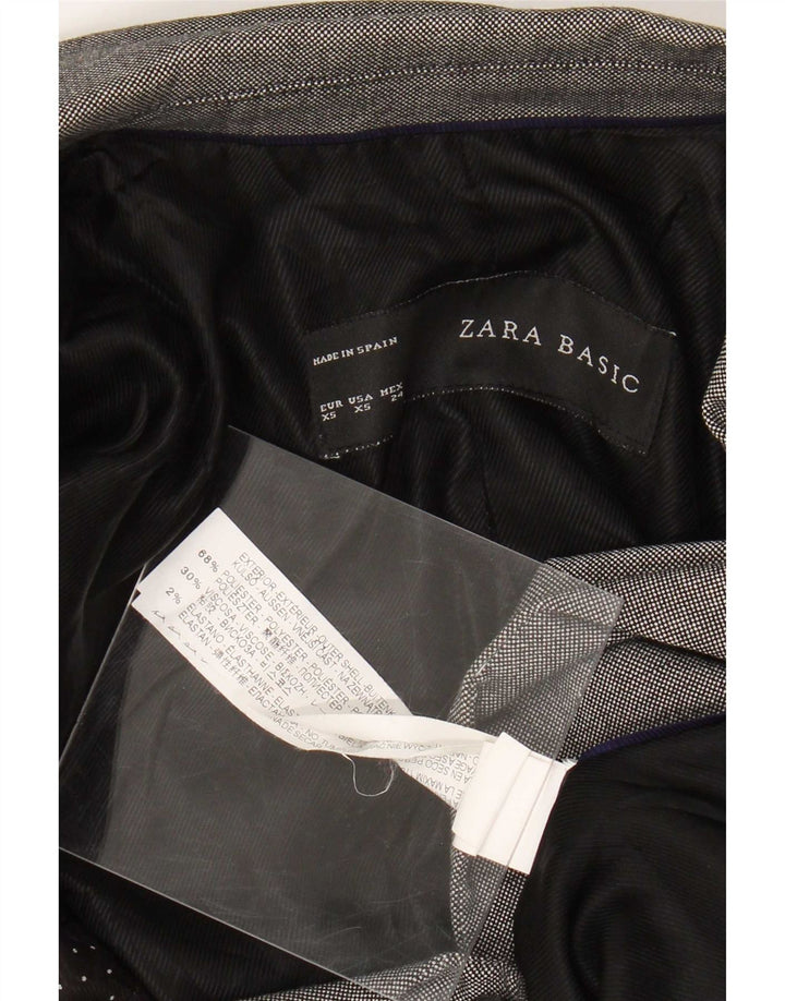 Zara ženski sako sa 1 gumbom UK 6 XS sivi poliester