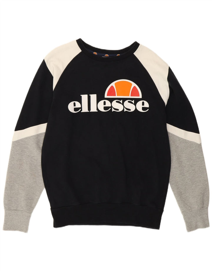 Ellesse Ženski džemper s grafičkim motivima UK 10 Small Black Colourblock
