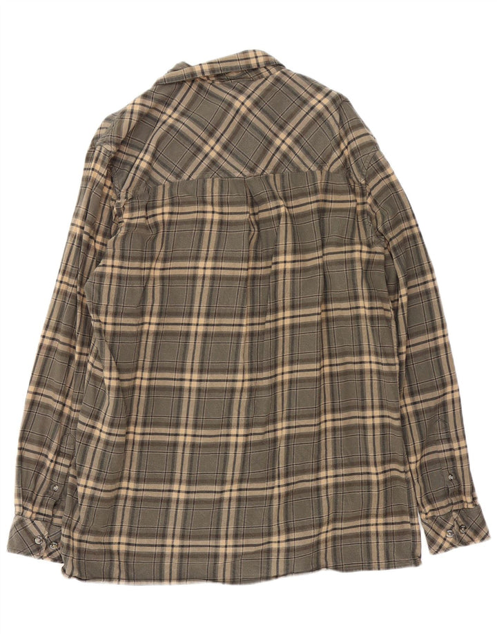 Jack Wolfskin muška flanelska košulja XL sivi karirani pamuk