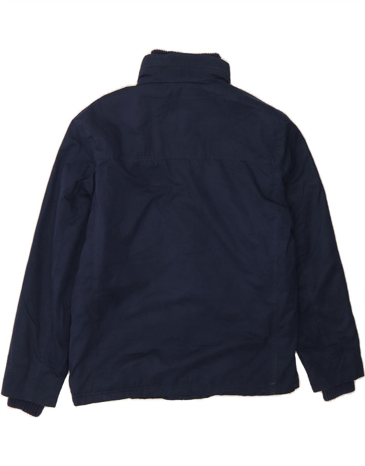 CREW CLOTHING Mens Windbreaker Jacket UK 40 Large Navy Blue Polyester Vintage Crew Clothing and Second-Hand Crew Clothing from Messina Hembry 