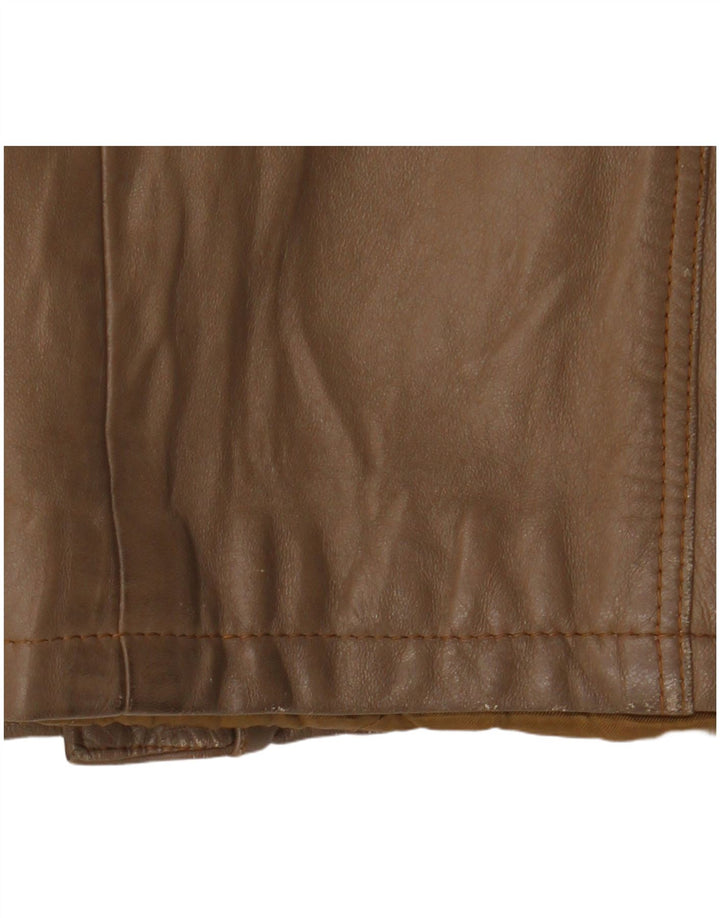 Vintage ženska kožna jakna UK 14 srednje smeđa