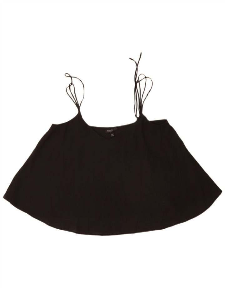 Topshop Ženski Cami Top UK 12 srednji crni poliester