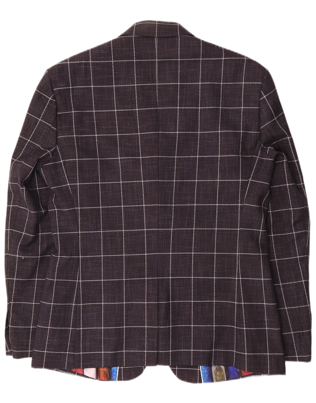 Cavani muška jakna sa 2 gumba UK 42 XL tamnoplavi karirani poliester