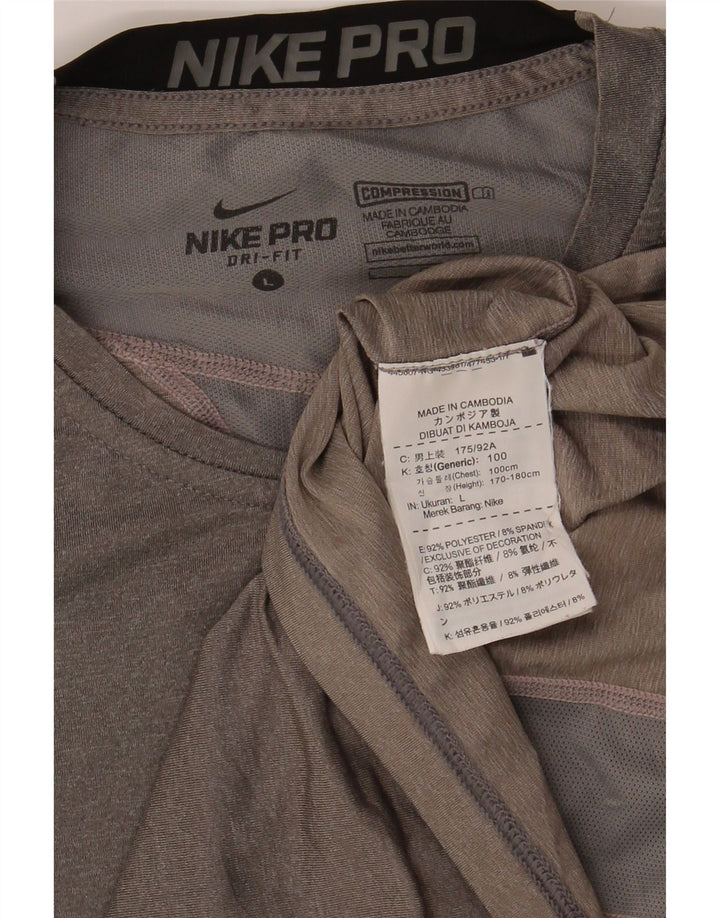 Nike Ženska Dri Fit majica kratkih rukava UK 14 veliki sivi poliester