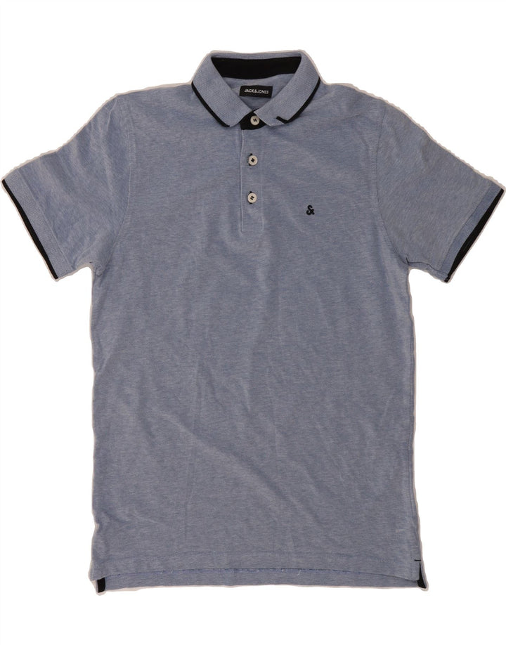 JACK & JONES Mens Polo Shirt Medium Blue Cotton Vintage Jack & Jones and Second-Hand Jack & Jones from Messina Hembry 