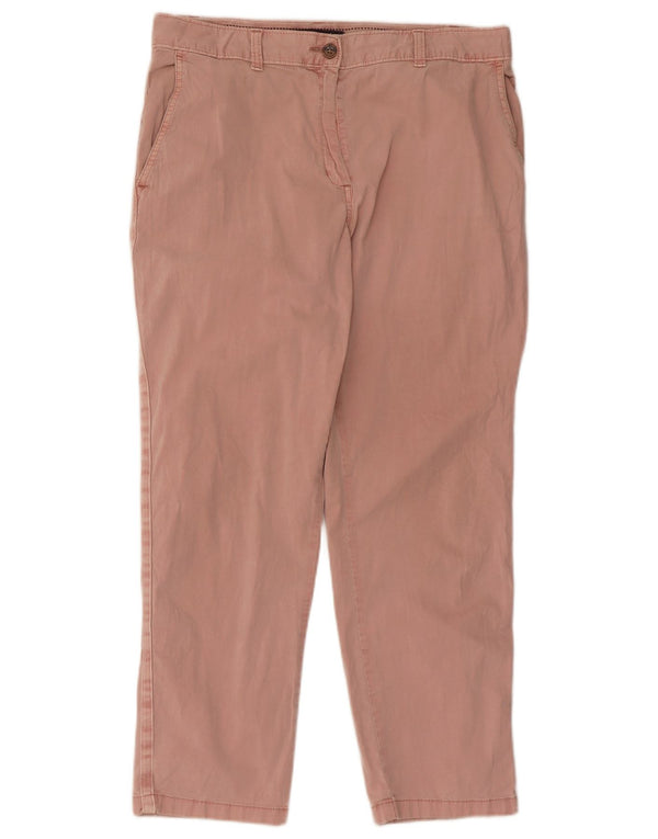Marks & Spencer ženske ravne chino hlače UK 12 srednje W32 L26 ružičasta