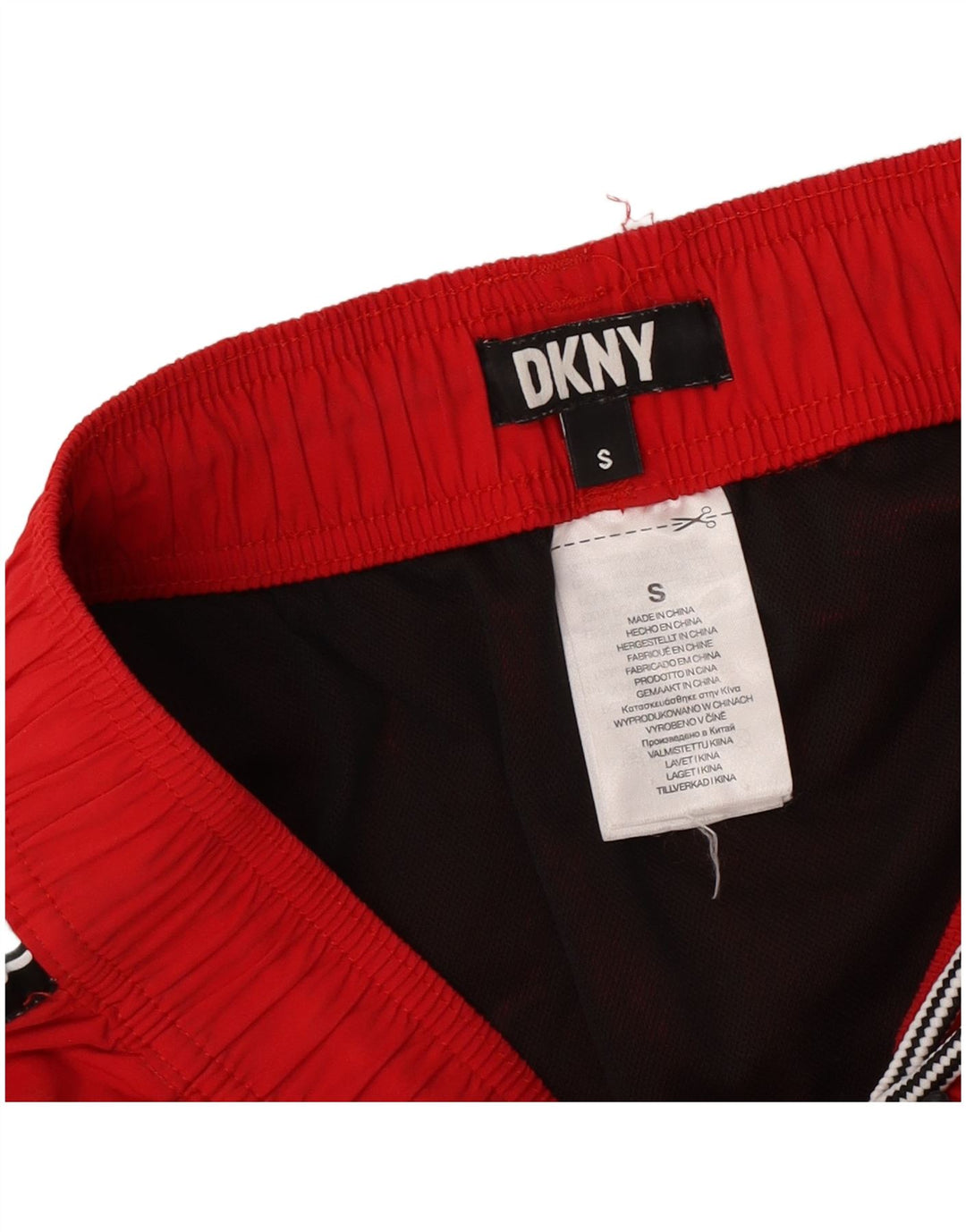 Dkny muške kratke hlače za kupanje s grafičkim motivima, mali crveni poliamid