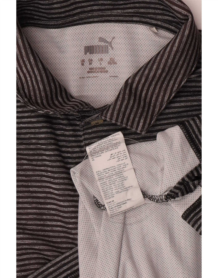Puma muška polo majica velike sive pruge od poliestera