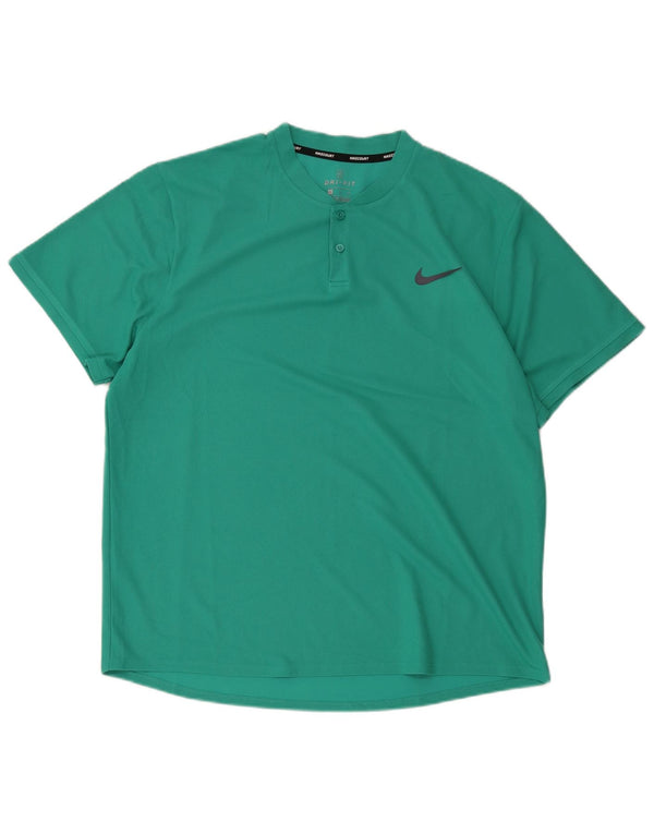 Nike Dri Fit majica kratkih rukava XL zeleni poliester